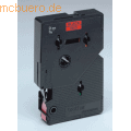 Schriftbandkassette Brother 9mm TC-491 rot/schwarz