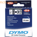 Schriftbandkassette Dymo D1 24mmx7m schwarz/transparent
